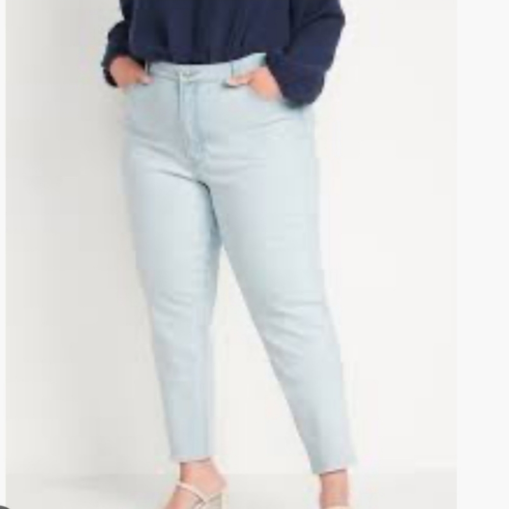 Old Navy OG Straight High Waisted Jeans in Fern Gully size 16